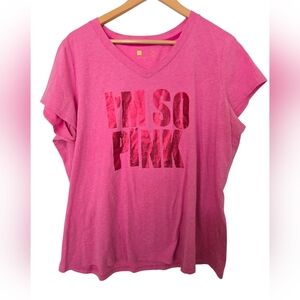 Xersion Pink Relaxed Short Sleeve T-Shirt Size 1x